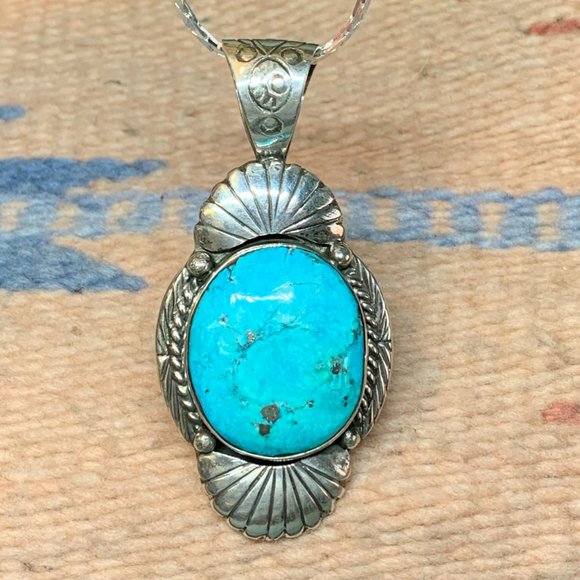 Sleeping Beauty Turquoise Pendant #3474 - Picture 1 of 3